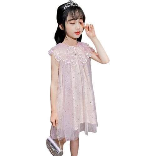 Girls Princess Dresses Mesh Girl Party Dress Sequin Children Party Dresses Summer Clothes For Girls 6 8 10 12 14