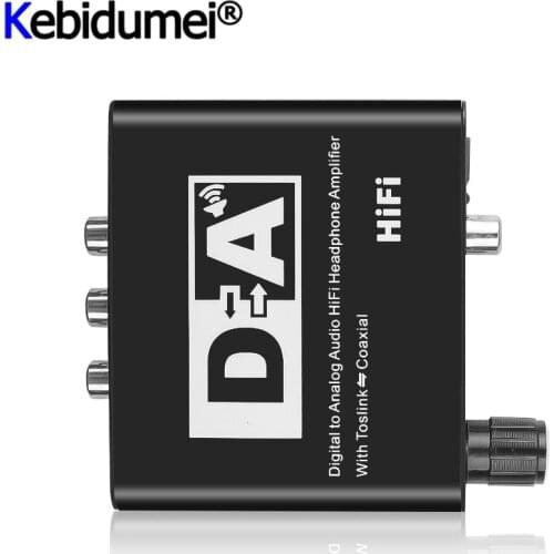 Digital To Analog Audio Converter Adapter Coxial To Optical Toslink And Optical Toslink To Coaxial Bi-directional Switch Black