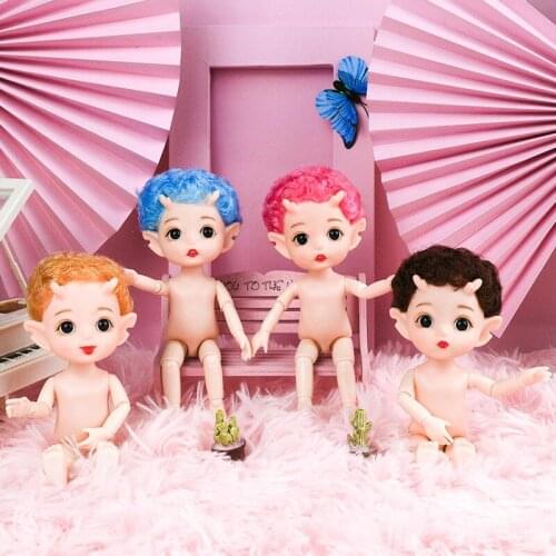 16cm BJD Doll 13 Movable Jointed Dolls Cute Multiple Color Hairstyles Doll for Girls Toys Female Nude Body Fashion Gift
