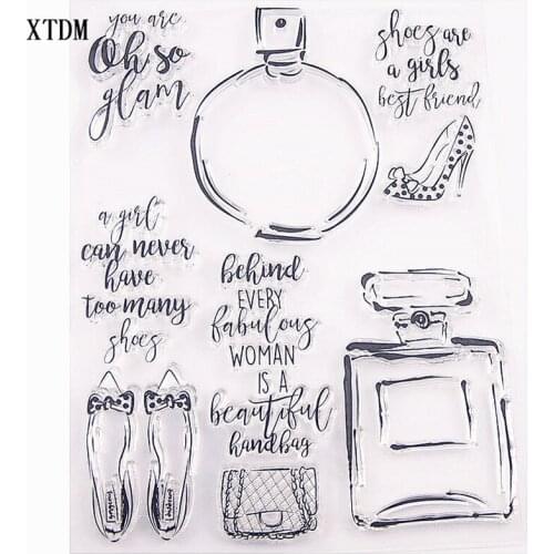 Hot sale perfume bottle Transparent Clear Stamps / Silicone Seals Roller Stamp for DIY scrapbooking photo album/Card Making