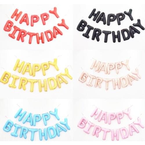 HAPPY BIRTHDAY Party Decoration Kids Alphabet Air Balloons Baby Shower Supplies air Letters foil balloons Gifts Supplies