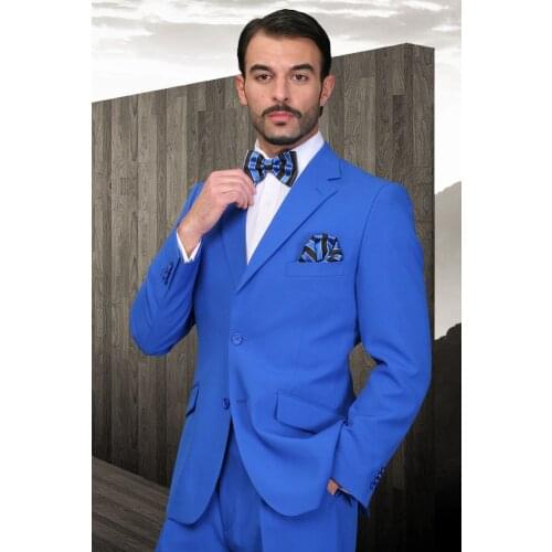 High quality customized formal tuxedos mens suits design male best man suits two pieces (Coat+Pants) royal blue suits