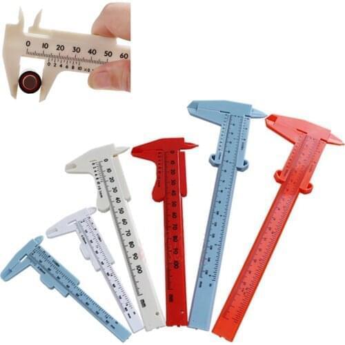 0-80mm 0-150mm Double Rule Scale Plastic Vernier Caliper Measuring Student Mini Tool Ruler штангенциркуль 0-100mm