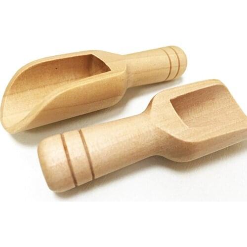 1Pc Wooden Dishes Wooden Candy Spoon Washing Powder Spoon Mini Tableware Wooden Spoon Mini Herbs Salt Spoon Kitchen Tools Sets