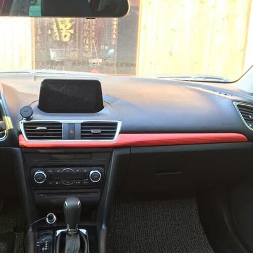 1pc PU cover for Mazda 3 Axela 2014-2017 Central console panel Trim cover sticker