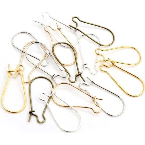 100pcs/Lot 11x24mm/16x38mm/9x18mm Silver Plated /Rhodium/Gold Color Earring hooks Earring Ear Wires Findings DIY Jewelry Making