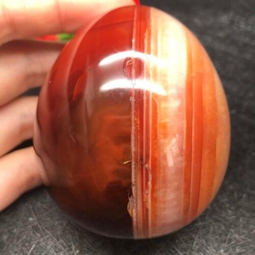 180g agate natural red onyx polished crystal egg Healing