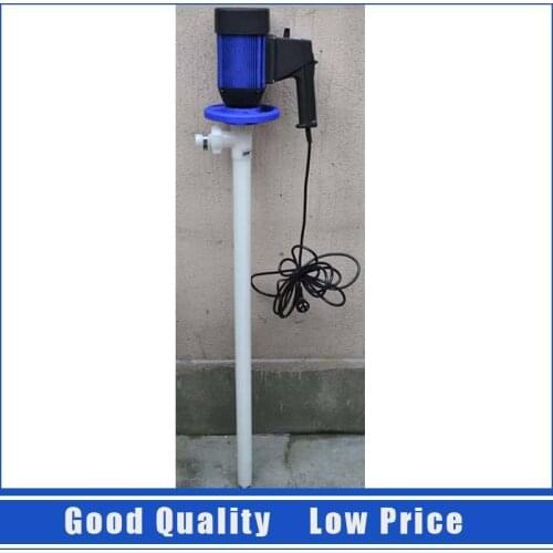220V 50HZ/60HZ PVDF Barrel Pump 130L/min Corrosion Resistant Sulfuric Acid Pump HP-E2-V+PVDF