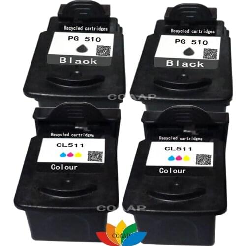 4x Compatible PG-510 CL-511 Ink Cartridge For Canon Pixma IP2700 MP230 MP250 MP280 MP495 MP490 MP492 iP2702 MX320 MX330