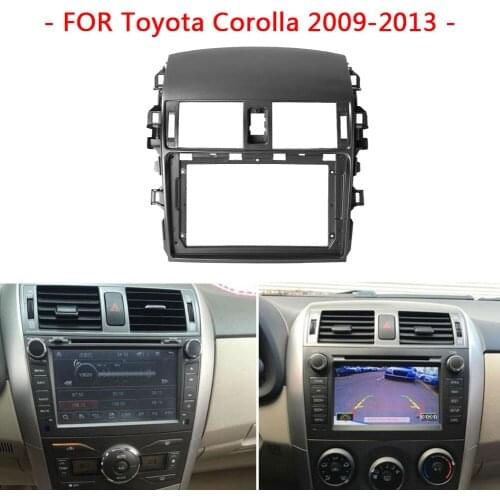 2 Din Car Fascia for Toyota Corolla 2009-2013 Stereo Panel Dash Mount Installation Double Din Frame Install Kit