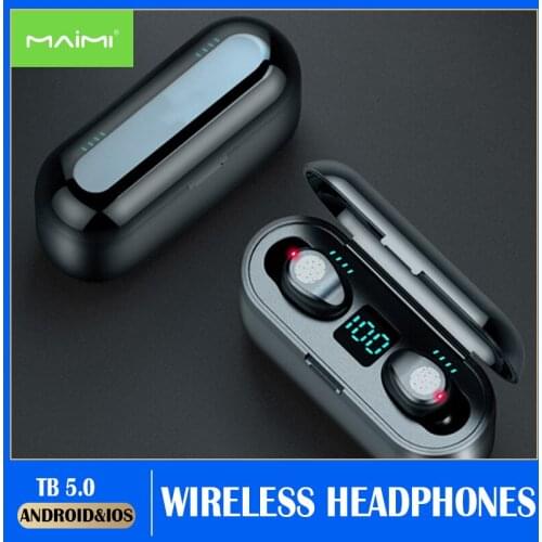 F9 Wireless Bluetooth Headphone 9D Stereo Sport ear buds bluetooth 5.0 TWS Earbuds with Mic Charging BOX for Smartphone earbuds