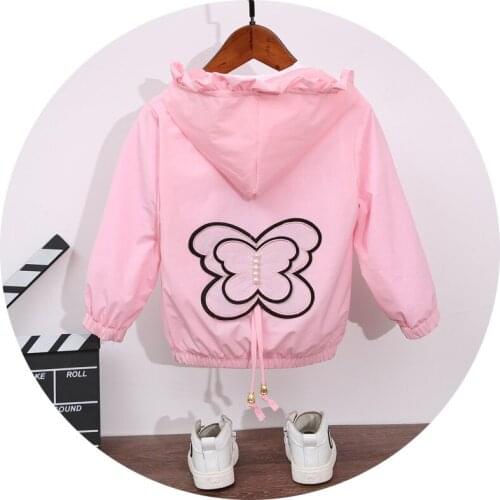 Boutique Halloween 0 To 6 Year Old Kids Girls Hooded Jacket Spring Autumn New Zipper Cartoon Pattern Yellow Pink Beautiful Top