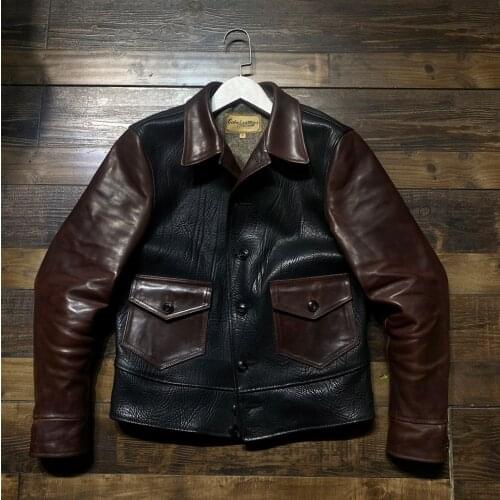CDJ-129 Cidu Asian Size Read Description Super Quality Genuine Italian Cow Leather & Japan Horsehide Slim Stylish Biker Jacket
