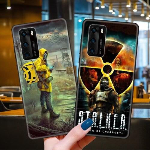 Phone Case For Huawei P40 P30 P10 P20 Lite P Smart Z 2019 Pro Black Cover Hoesjes Tpu Bumper Silicone Stalker Clear Sky