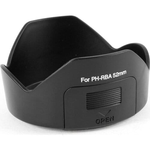 Black PH-RBA 52mm Lens Hood for Pentax SMCP-DA 18-55mm f/3.5-5.6 AL