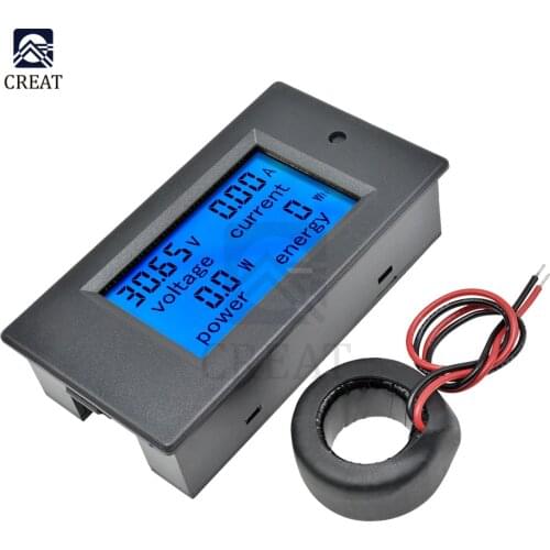 Digital Multimeters 100A AC 80-260V Power Energy Analog Voltmeter Ammeter Watt Amps Volt Meter LCD Panel Monitor with CT