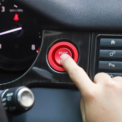 Car Engine Start Stop Button Decorative Stickers For LAND ROVER LR RANGE ROVER SPORT EVOQUE Vogue L538 Velar Car Trim Ring Cover