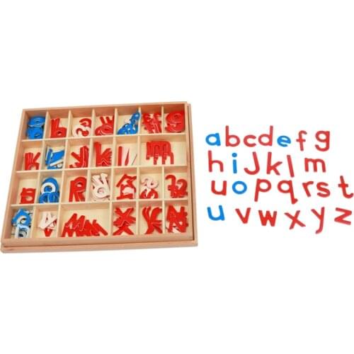 Wooden Moveable Alphabet W/ Box Gift For 3~6 Year Old Kids Language Learning Writing Toys Preschool Early Educational Equipment