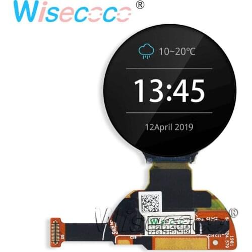 Wisecoco 1.2Inch IPS OLED Display 325 PPI 350 NIT Round Screen 10000:1 Contrast Ratio MIPI 24 pins