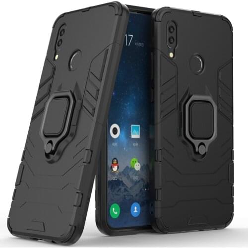 For Huawei P Smart 2019 Dual Layer Magnetic Ring Armor Case Shockproof Protective Back Kickstand Cover For Huawei P Smart 2019