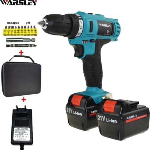 21V Power Tools Electric Screwdriver Cordless Drill Electric Drill Battery Drill Screwdriver Mini Electric Drilling Eu Plug