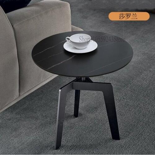 Customized Italian Minimalist Imported Rock Board Edge Table Nordic Designer Creative Corner Table Sofa Side Table Modern Living