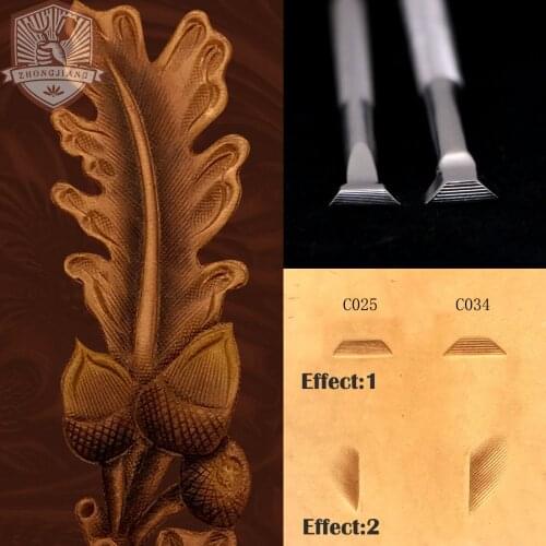 Leather craft printing tools stainless steel printing zhongjiang Veins and fine lines C025