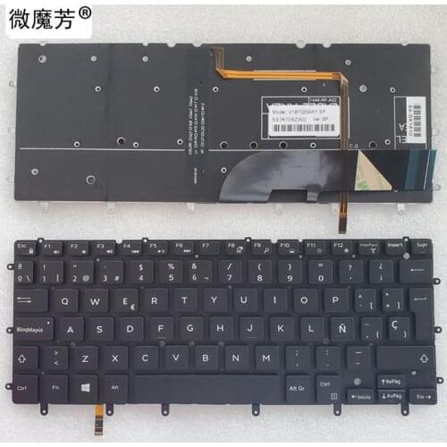 Spanish SP backlit keyboard for DELL Inspiron XPS 13 7000 7347 7348 7352 7353 7359 15 7547 7548 9343 9350 9360 N7548