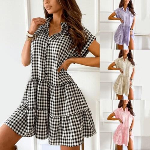 JAYCOSIN Summer Dresses In A Cage