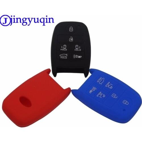 Jingyuqin 6 Buttons Remote Silicone Car-Styling Key Case Cover Proctetor For Kia K3 K5 Grand Carnival Sorento Sedona Smart