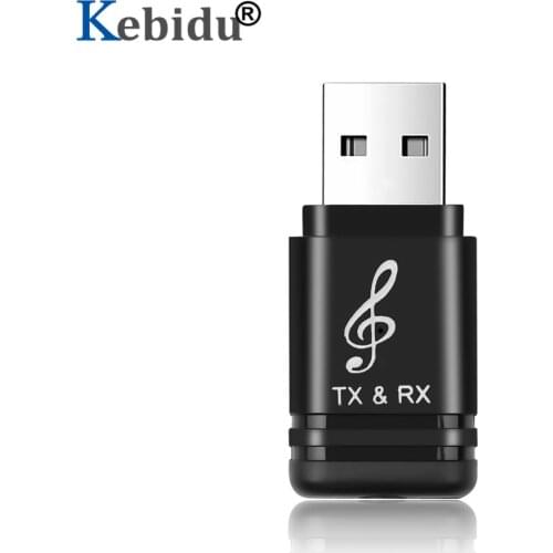 Kebidu Bluetooth 5.0 Audio Receiver Transmitter Mini 3.5mm AUX Stereo Music Car PC Headphone USB Wireless Adapter