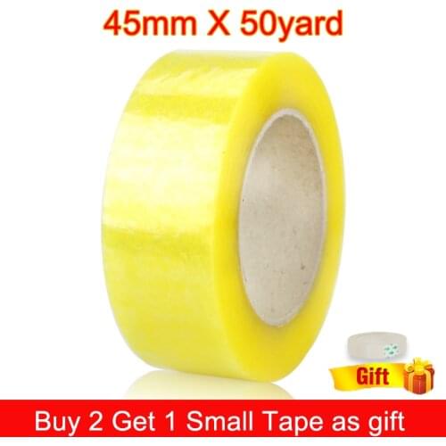 Parcel Box Adhesive Transparent Packaging Shipping Carton Sealing Sticky Adhesive Tape Rolls Home Office School Stationery