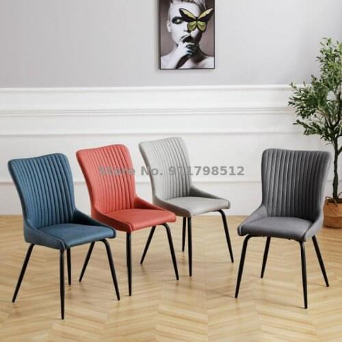 Nordic Home Light Luxury Backrest Dining Chair Technology Fabric Chair Hotel Negotiation Desk Chair Makeup Manicure Net Red Stoo