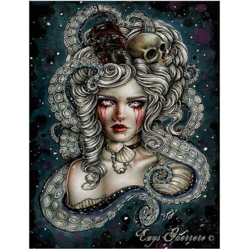 Full square round 5d Diamond Painting Cross stitch Snakes woman rhinestones decoration diamond Embroidery picture A1320