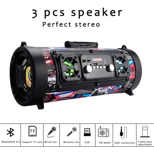 M17 portable bluetooth speaker High Power 20W Soundbar Wireless Column Outdoor Subwoofer Support Mic Move KTV PK Boombox Xtreme