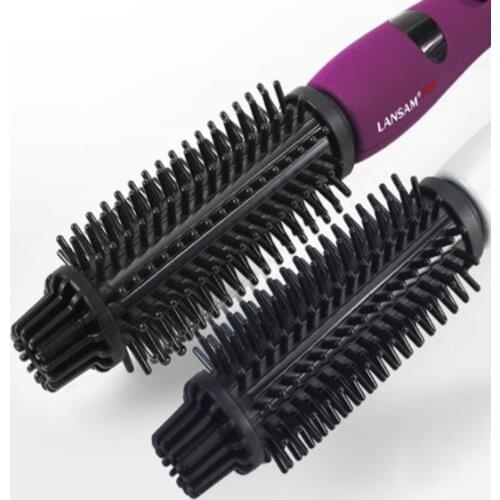 Curling Iron Brush Travel-friendly Hair Curler Hot Brush Anti-scald Hair Straightener Curling Wand With Teeth Styling Brush