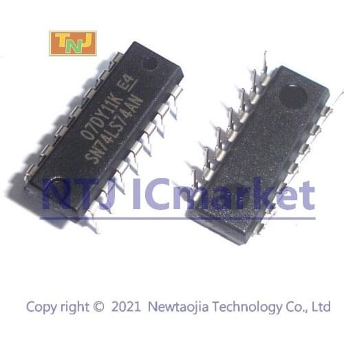 10 PCS SN74LS74AN DIP-14 74LS74AN 74LS74 Dual D-type Positive Edge-triggered Flip-Flops with preset and clear 14-PDIP Chip IC