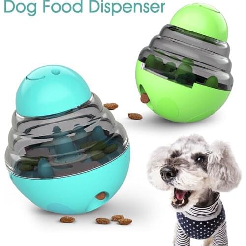 Dog Food Dispenser Ball Tumbler Design Heavy Duty Pet Feeder Toy Slow Feeding Machine Foraging Training Toy For Cats Dogs