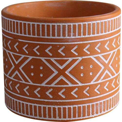 Nordic Modern Cement Flowerpot Simple Balcony Green Plants Potted Cement Crafts Office Desktop Fleshy Creative Flowerpot Planter