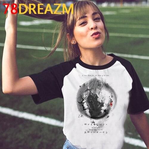 Violet Evergarden Saiki k summer top female harajuku grunge aesthetic t-shirt clothes couple clothes harajuku kawaii