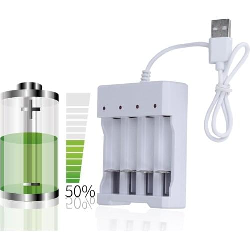 Universal USB Output 3/4 Slots Battery Charger for AA/AAA Battery Rechargeable Fast Charging Adapter Batteries Charger