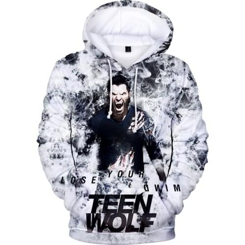 All-match Nieuwe Merk Teen Wolf Derek hale Hoodies Mannen/Vrouwen Sweatshirts Hoge Kwaliteit Trui Herfst Winter Teen Wol Cartoon