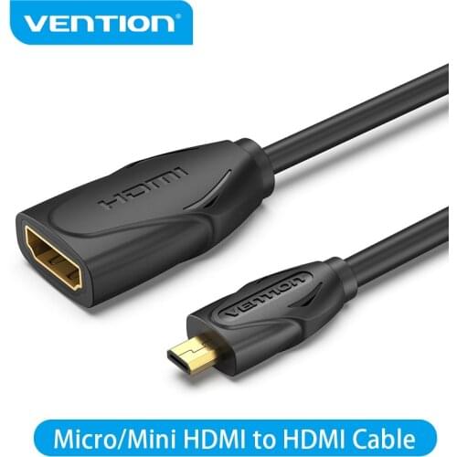 Vention HDMI Extension Cable Micro Mini HDMI to HDMI Cable 1080P Male to Female extender for Monitor TV Projector HDMI Extender