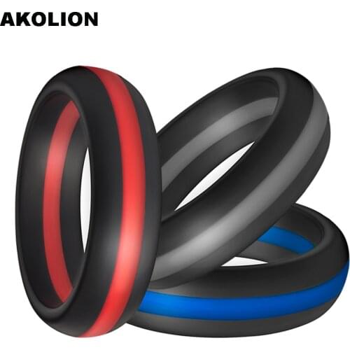 1PCS Womans Silicone Wedding Ring New Silicone Wedding Round Solid Environmental Cool Comfortable Rings