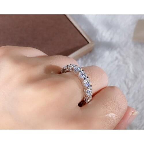 10K Au417 Gold Women Ring Moissanite Diamonds 0.2 Carart Round Luxury Elegant Party Engagement Anniversary Ring Trendy Present