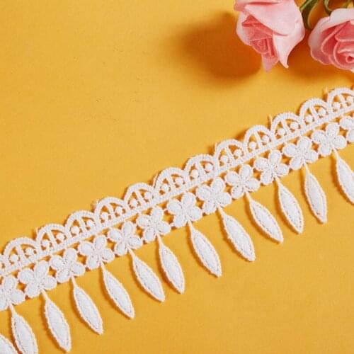 19yards 4.5cm Cotton embroidery lace fabric Garment needlework sewing Patchwork DIY Handmade Clothes decoration 328