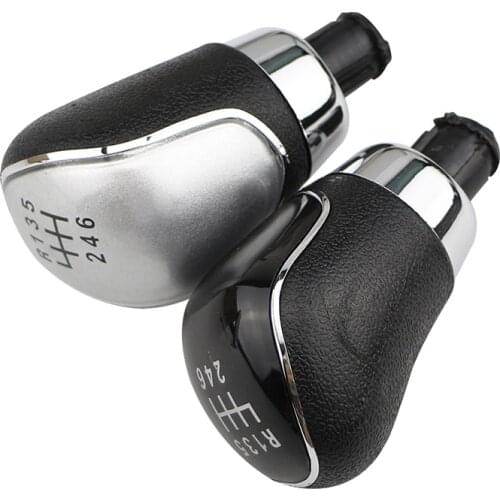 5 6 Speed Gear Head Shift Knob ABS/ Leather Gaiter Boot for Ford Focus 2 MK2 2005 - 2011 Fiesta Kuga 08-12