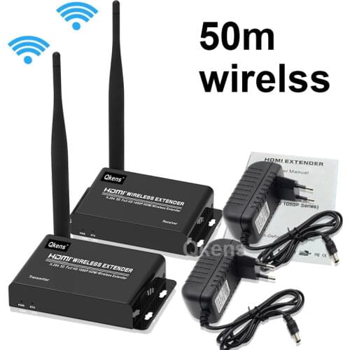 50M Wireless HDMI Extender 1080P Transmitter Receiver Screen Mirroring Audio Video Converter for PS3 PS4 Laptop PC To TV Monitor
