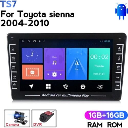 IPS HD 1280*720 Car Multimedia Player Android GPS Navigation for Toyota Sienna 2004-2010 2 Din Head Unit Stereo WIFI Auto Radio