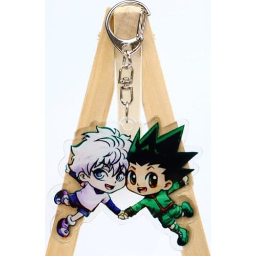 Anime Hunter X Hunter Keychain for Men Women Fans Souvenirs Acrylic Figure Cosplay Pendant Key Chain Bag Accessories